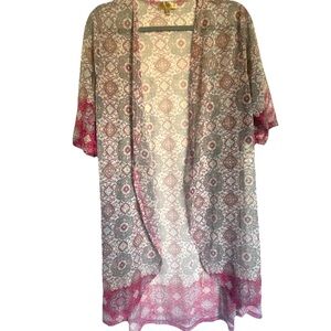 Sheer Kimono Coverup Layering piece White Lotus Style